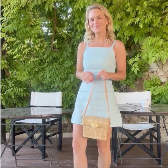 Reformation Phillipa Linen Dress in Aquamarine - Picture 3 of 10